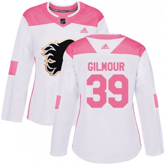 Womens Adidas Calgary Flames 39 Doug Gilmour Authentic WhitePink Fashion NHL Jersey Womens Adidas Calgary Flames 39 Doug Gilmour Authentic WhitePink Fashion NHL Jersey