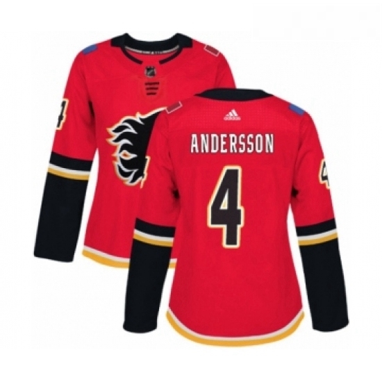 Womens Adidas Calgary Flames 4 Rasmus Andersson Premier Red Home NHL Jersey Womens Adidas Calgary Flames 4 Rasmus Andersson Premier Red Home NHL Jersey