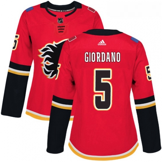 Womens Adidas Calgary Flames 5 Mark Giordano Authentic Red Home NHL Jersey Womens Adidas Calgary Flames 5 Mark Giordano Authentic Red Home NHL Jersey
