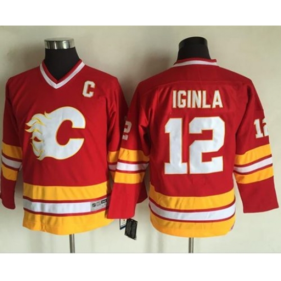 Flames #12 Jarome Iginla Red CCM Throwback Stitched Youth NHL Jersey Flames #12 Jarome Iginla Red CCM Throwback Stitched Youth NHL Jersey