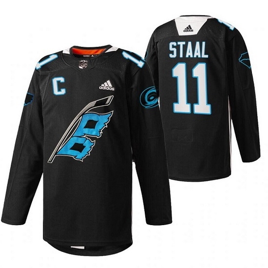 Men Carolina Hurricanes 11 Jordan Staal 2022 Black Warm Up Stitched Jersey Men Carolina Hurricanes 11 Jordan Staal 2022 Black Warm Up Stitched Jersey