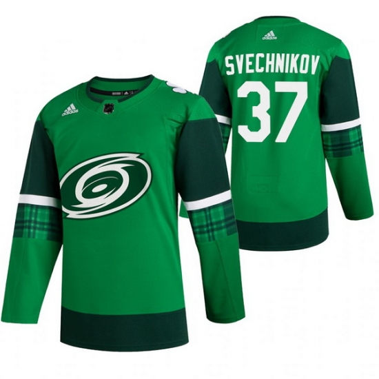 Men Carolina Hurricanes 37 Andrei Svechnikov Green 2020 Adidas Jersey Men Carolina Hurricanes 37 Andrei Svechnikov Green 2020 Adidas Jersey