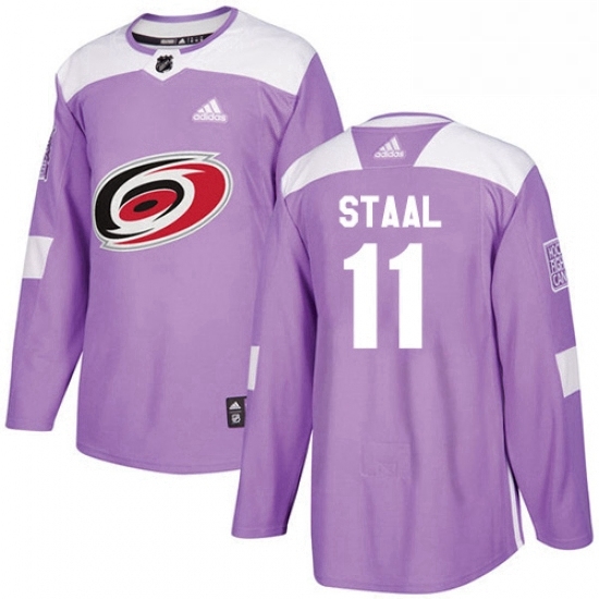 Mens Adidas Carolina Hurricanes 11 Jordan Staal Authentic Purple Fights Cancer Practice NHL Jersey Mens Adidas Carolina Hurricanes 11 Jordan Staal Authentic Purple Fights Cancer Practice NHL Jersey