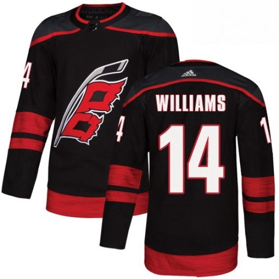 Mens Adidas Carolina Hurricanes 14 Justin Williams Premier Black Alternate NHL Jersey Mens Adidas Carolina Hurricanes 14 Justin Williams Premier Black Alternate NHL Jersey