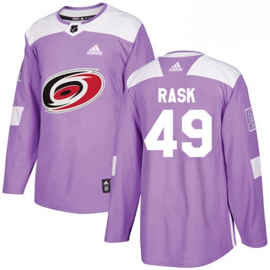 Mens Adidas Carolina Hurricanes 49 Victor Rask Authentic Purple Fights Cancer Practice NHL Jersey Mens Adidas Carolina Hurricanes 49 Victor Rask Authentic Purple Fights Cancer Practice NHL Jersey