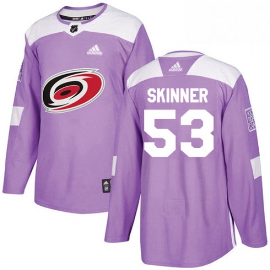 Mens Adidas Carolina Hurricanes 53 Jeff Skinner Authentic Purple Fights Cancer Practice NHL Jersey Mens Adidas Carolina Hurricanes 53 Jeff Skinner Authentic Purple Fights Cancer Practice NHL Jersey