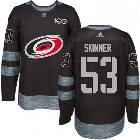 Mens Adidas Carolina Hurricanes 53 Jeff Skinner Premier Black 1917 2017 100th Anniversary NHL Jersey Mens Adidas Carolina Hurricanes 53 Jeff Skinner Premier Black 1917 2017 100th Anniversary NHL Jersey