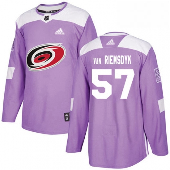 Mens Adidas Carolina Hurricanes 57 Trevor Van Riemsdyk Authentic Purple Fights Cancer Practice NHL Jersey Mens Adidas Carolina Hurricanes 57 Trevor Van Riemsdyk Authentic Purple Fights Cancer Practice NHL Jersey