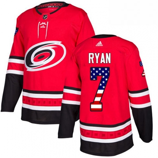 Mens Adidas Carolina Hurricanes 7 Derek Ryan Authentic Red USA Flag Fashion NHL Jersey Mens Adidas Carolina Hurricanes 7 Derek Ryan Authentic Red USA Flag Fashion NHL Jersey