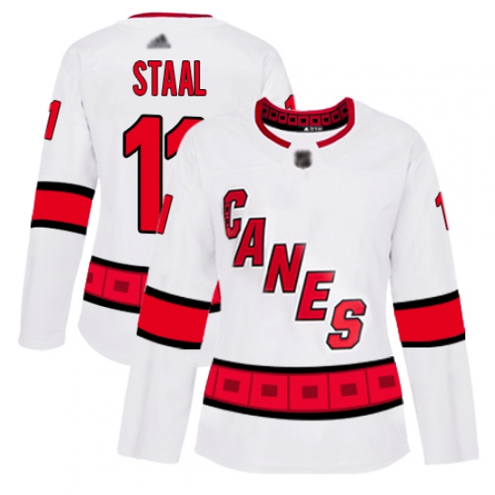 Women Hurricanes 11 Jordan Staal White Road Authentic Stitched Hockey Jersey Women Hurricanes 11 Jordan Staal White Road Authentic Stitched Hockey Jersey