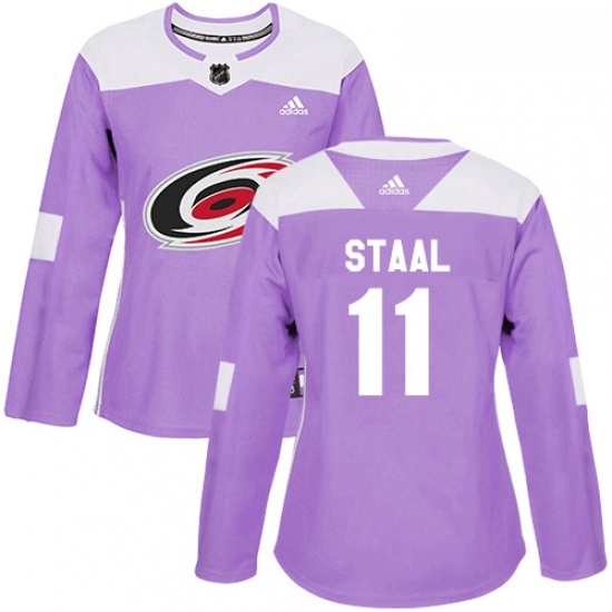 Womens Adidas Carolina Hurricanes 11 Jordan Staal Authentic Purple Fights Cancer Practice NHL Jersey Womens Adidas Carolina Hurricanes 11 Jordan Staal Authentic Purple Fights Cancer Practice NHL Jersey
