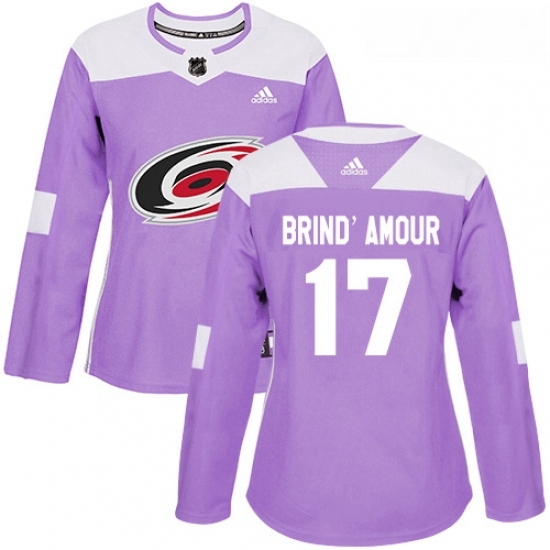 Womens Adidas Carolina Hurricanes 17 Rod BrindAmour Authentic Purple Fights Cancer Practice NHL Jersey Womens Adidas Carolina Hurricanes 17 Rod BrindAmour Authentic Purple Fights Cancer Practice NHL Jersey