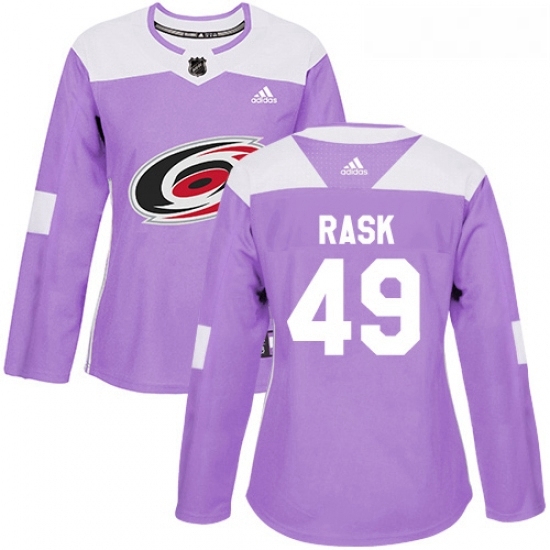 Womens Adidas Carolina Hurricanes 49 Victor Rask Authentic Purple Fights Cancer Practice NHL Jersey Womens Adidas Carolina Hurricanes 49 Victor Rask Authentic Purple Fights Cancer Practice NHL Jersey