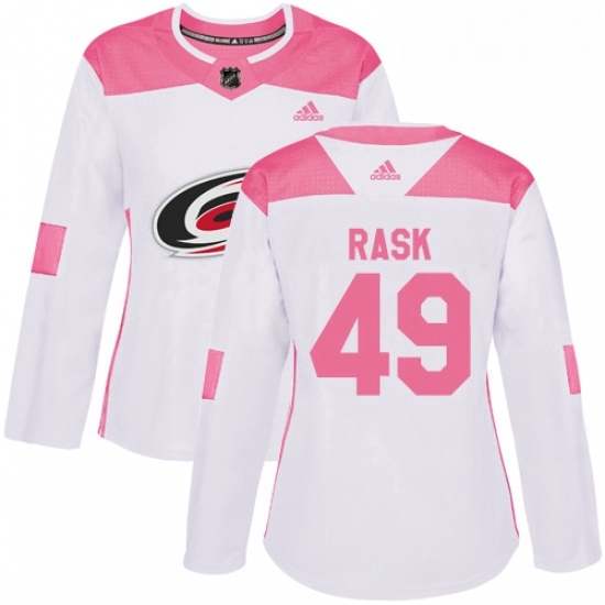 Womens Adidas Carolina Hurricanes 49 Victor Rask Authentic WhitePink Fashion NHL Jersey Womens Adidas Carolina Hurricanes 49 Victor Rask Authentic WhitePink Fashion NHL Jersey
