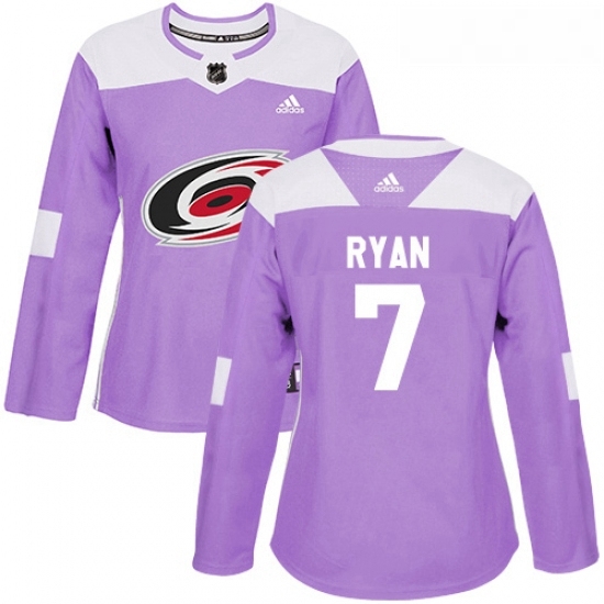 Womens Adidas Carolina Hurricanes 7 Derek Ryan Authentic Purple Fights Cancer Practice NHL Jersey Womens Adidas Carolina Hurricanes 7 Derek Ryan Authentic Purple Fights Cancer Practice NHL Jersey