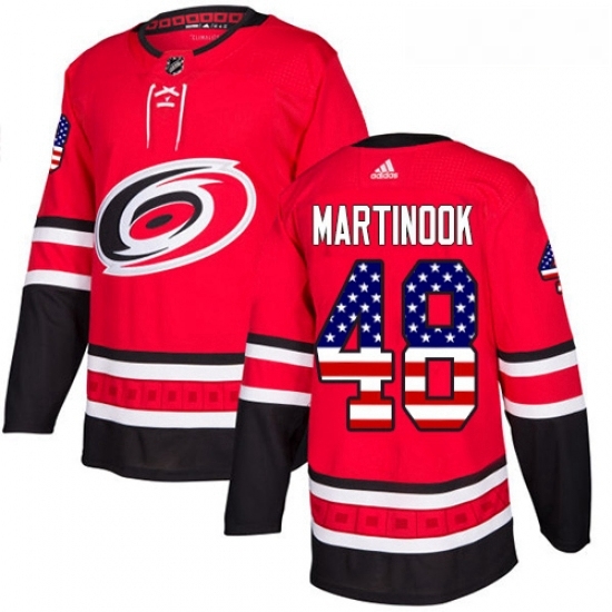 Youth Adidas Carolina Hurricanes 48 Jordan Martinook Authentic Red USA Flag Fashion NHL Jersey Youth Adidas Carolina Hurricanes 48 Jordan Martinook Authentic Red USA Flag Fashion NHL Jersey