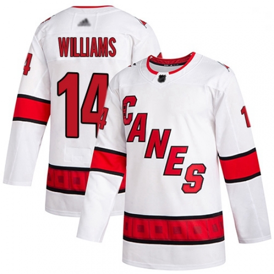 Youth Hurricanes 14 Justin Williams White Road Authentic Stitched Hockey Jersey Youth Hurricanes 14 Justin Williams White Road Authentic Stitched Hockey Jersey