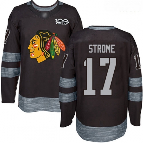 Blackhawks #17 Dylan Strome Black 1917 2017 100th Anniversary Stitched Hockey Jersey Blackhawks #17 Dylan Strome Black 1917 2017 100th Anniversary Stitched Hockey Jersey