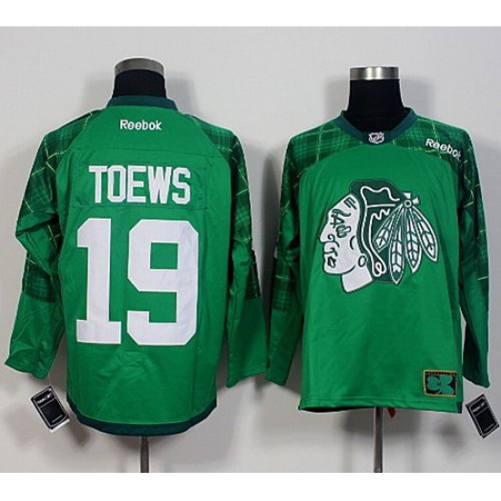 Blackhawks #19 Jonathan Toews Green St Patricks Day New Stitched NHL Jersey Blackhawks #19 Jonathan Toews Green St Patricks Day New Stitched NHL Jersey