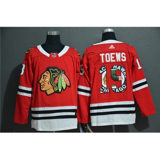Blackhawks 19 Jonathan Toews Red Fashion Adidas Jersey Blackhawks 19 Jonathan Toews Red Fashion Adidas Jersey