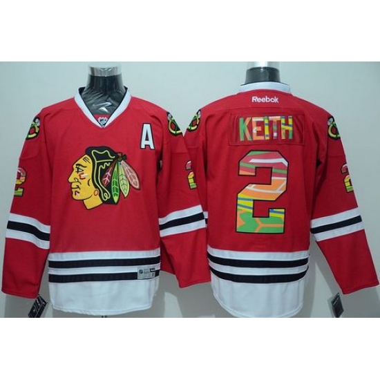 Blackhawks #2 Duncan Keith Red Team Logo On No Stitched NHL Jersey Blackhawks #2 Duncan Keith Red Team Logo On No Stitched NHL Jersey