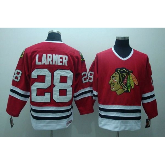 Blackhawks #28 Steve Larmer Stitched Red CCM Throwback NHL Jersey Blackhawks #28 Steve Larmer Stitched Red CCM Throwback NHL Jersey