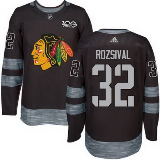 Blackhawks #32 Michal Rozsival Black 1917 2017 100th Anniversary Stitched NHL Jersey Blackhawks #32 Michal Rozsival Black 1917 2017 100th Anniversary Stitched NHL Jersey