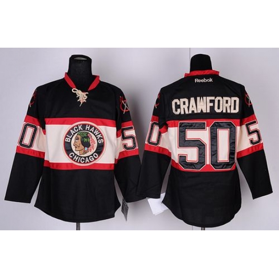 Blackhawks #50 Corey Crawford Black New Third Stitched NHL Jersey Blackhawks #50 Corey Crawford Black New Third Stitched NHL Jersey