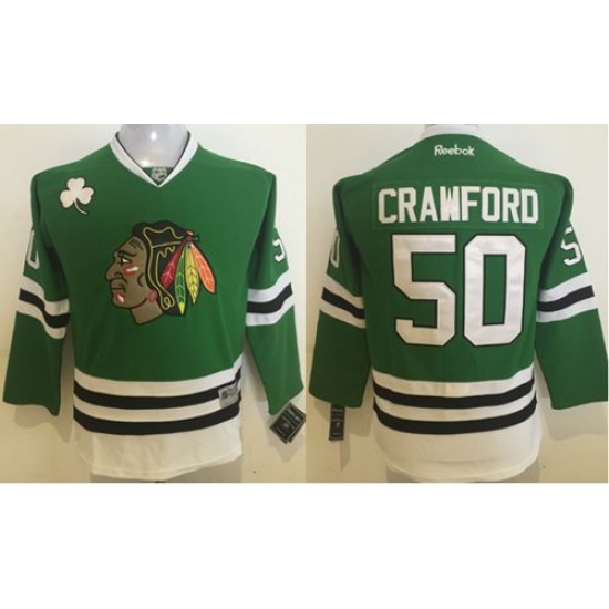 Blackhawks #50 Corey Crawford Green Stitched Youth NHL Jersey Blackhawks #50 Corey Crawford Green Stitched Youth NHL Jersey