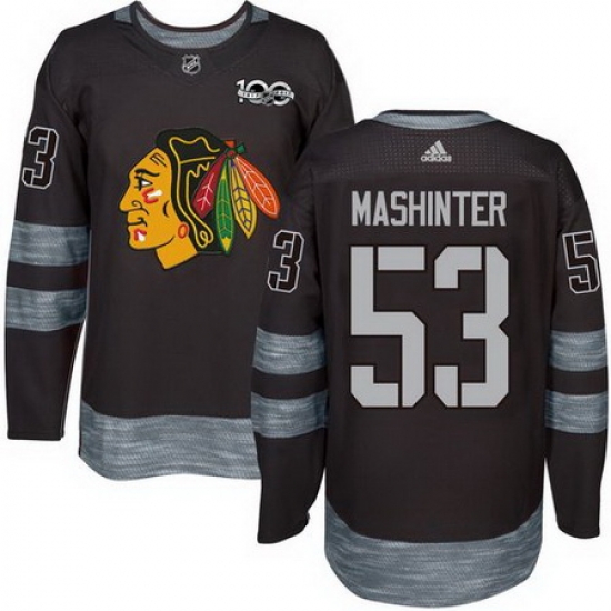 Blackhawks #53 Brandon Mashinter Black 1917 2017 100th Anniversary Stitched NHL Jersey Blackhawks #53 Brandon Mashinter Black 1917 2017 100th Anniversary Stitched NHL Jersey