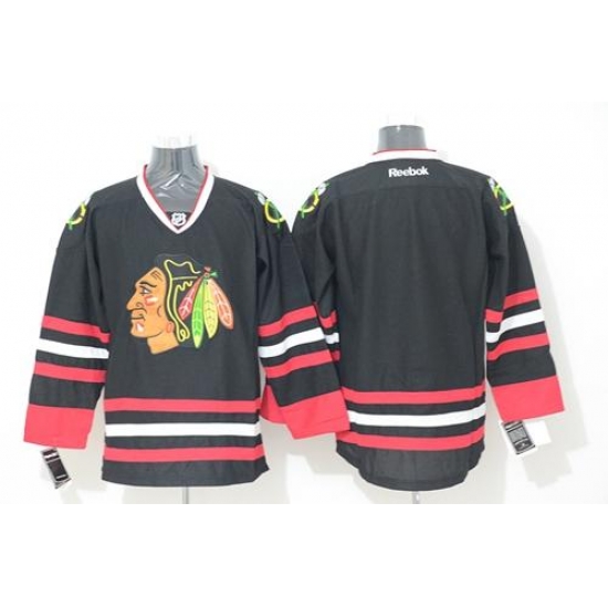 Blackhawks Stitched Blank Black NHL jersey Blackhawks Stitched Blank Black NHL jersey