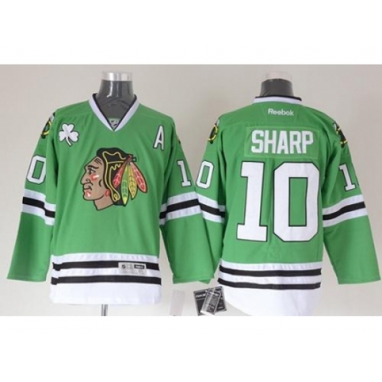Chicago Blackhawks #10 Patrick Sharp Green Stitched NHL Jersey Chicago Blackhawks #10 Patrick Sharp Green Stitched NHL Jersey