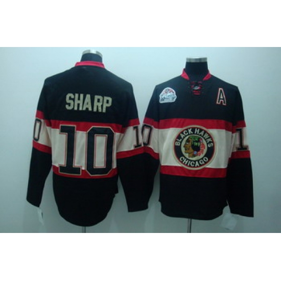 Chicago Blackhawks 10 Patrick Sharp black jerseys Winter Classic A patch Chicago Blackhawks 10 Patrick Sharp black jerseys Winter Classic A patch