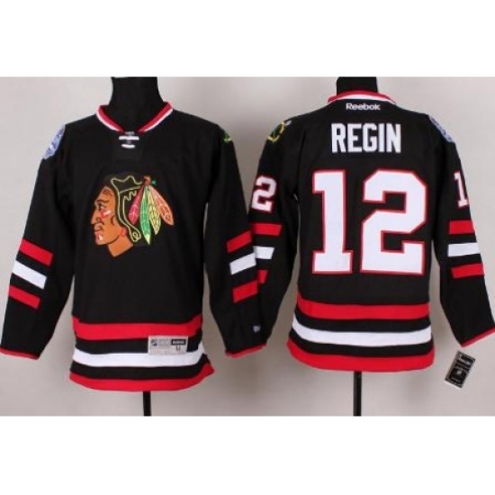 Chicago Blackhawks 12 Peter Regin Black 2014 Stadium Series NHL Jersey A PATCH Chicago Blackhawks 12 Peter Regin Black 2014 Stadium Series NHL Jersey A PATCH