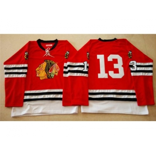 Chicago Blackhawks #13 Daniel Carcillo Red Mitchell And Ness 1960-61 Stitched NHL Jersey Chicago Blackhawks #13 Daniel Carcillo Red Mitchell And Ness 1960-61 Stitched NHL Jersey
