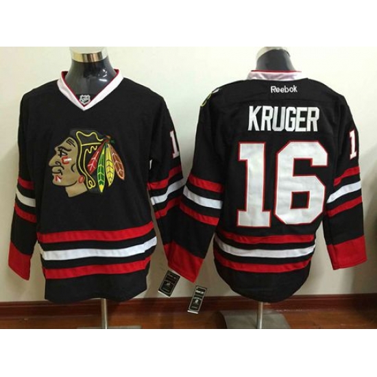 Chicago Blackhawks #16 Marcus Kruger Black Stitched NHL Jersey Chicago Blackhawks #16 Marcus Kruger Black Stitched NHL Jersey