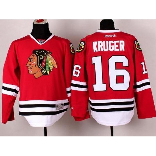 Chicago Blackhawks 16 Marcus Kruger Red NHL Jerseys Chicago Blackhawks 16 Marcus Kruger Red NHL Jerseys