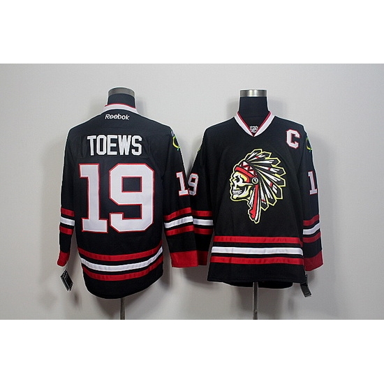 Chicago Blackhawks #19 Jonathan Toews Black Skull Reebok Authentic Stitched NHL Jersey Chicago Blackhawks #19 Jonathan Toews Black Skull Reebok Authentic Stitched NHL Jersey