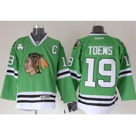 Chicago Blackhawks #19 Jonathan Toews Green Stitched NHL Jersey Chicago Blackhawks #19 Jonathan Toews Green Stitched NHL Jersey
