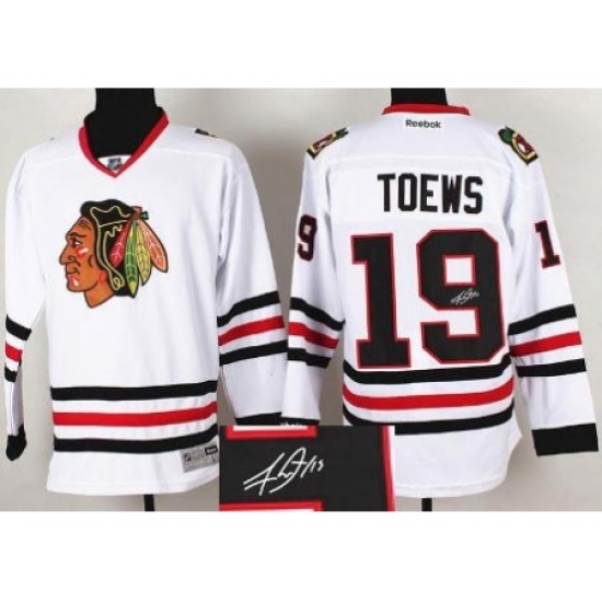Chicago Blackhawks 19 Jonathan Toews White Signed Jerseys Chicago Blackhawks 19 Jonathan Toews White Signed Jerseys