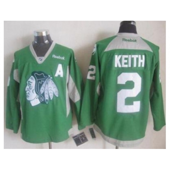 Chicago Blackhawks #2 Duncan Keith Green Practice Stitched NHL Jersey Chicago Blackhawks #2 Duncan Keith Green Practice Stitched NHL Jersey