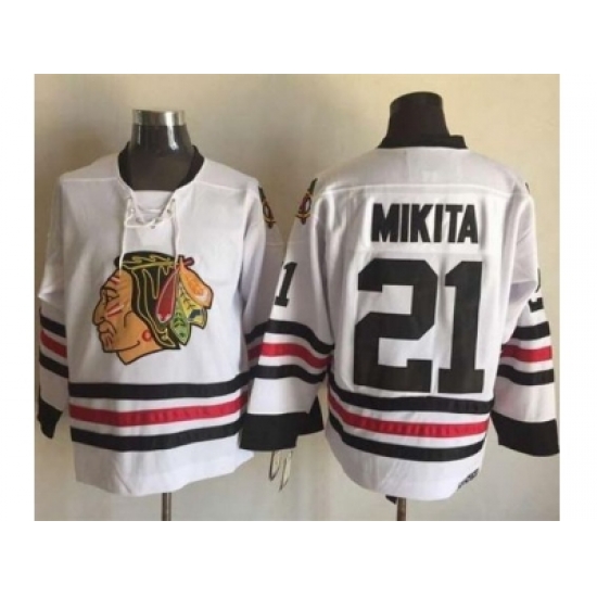 Chicago Blackhawks #21 Stan Mikita White CCM Throwback Stitched NHL Jersey Chicago Blackhawks #21 Stan Mikita White CCM Throwback Stitched NHL Jersey