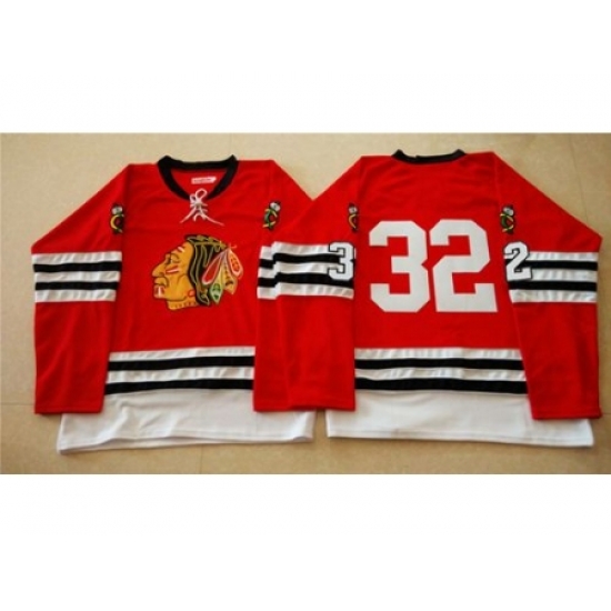 Chicago Blackhawks #32 Michal Rozsival Red Mitchell And Ness 1960-61 Stitched NHL Jersey Chicago Blackhawks #32 Michal Rozsival Red Mitchell And Ness 1960-61 Stitched NHL Jersey