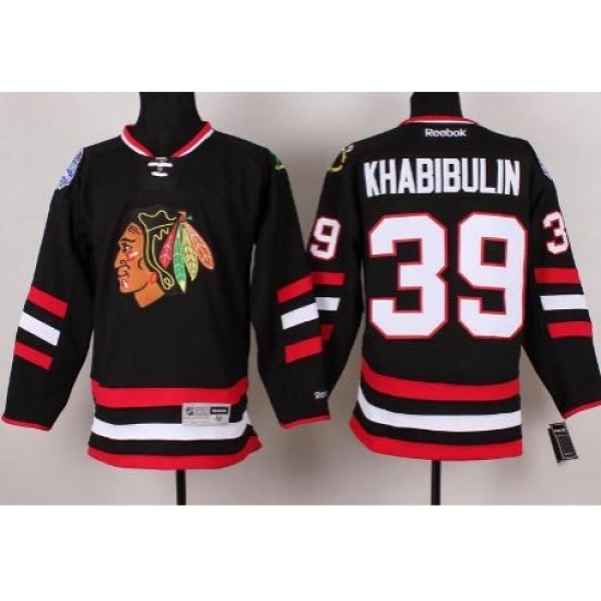 Chicago Blackhawks 39 Nikolai Khabibulin Black 2014 Stadium Series NHL Jersey A PATCH Chicago Blackhawks 39 Nikolai Khabibulin Black 2014 Stadium Series NHL Jersey A PATCH
