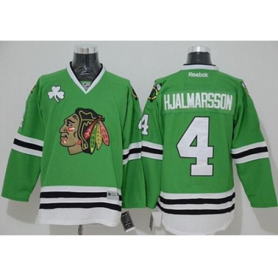 Chicago Blackhawks #4 Nikals Hjalmarsson Green Stitched NHL Jersey Chicago Blackhawks #4 Nikals Hjalmarsson Green Stitched NHL Jersey