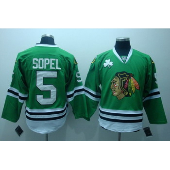 Chicago Blackhawks 5 Brent Sopel Green Jerseys Chicago Blackhawks 5 Brent Sopel Green Jerseys