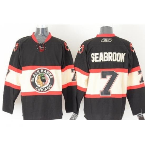 Chicago Blackhawks #7 Brent Seabrook Black New Third Stitched NHL Jersey Chicago Blackhawks #7 Brent Seabrook Black New Third Stitched NHL Jersey