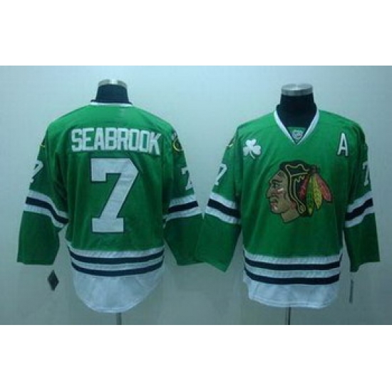 Chicago Blackhawks 7 Brent Seabrook Green Jerseys Chicago Blackhawks 7 Brent Seabrook Green Jerseys
