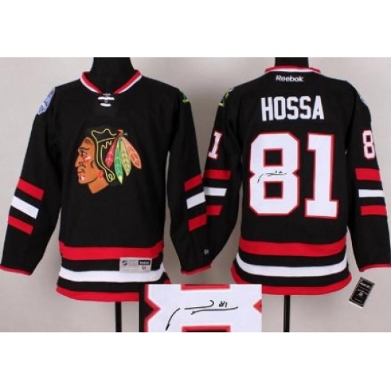 Chicago Blackhawks 81 Marian Hossa Black 2014 Stadium Series Signed Jerseys Chicago Blackhawks 81 Marian Hossa Black 2014 Stadium Series Signed Jerseys