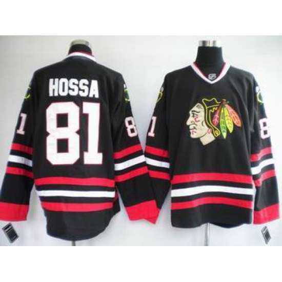 Chicago Blackhawks #81 Marian Hossa Black hockey Jersey Chicago Blackhawks #81 Marian Hossa Black hockey Jersey